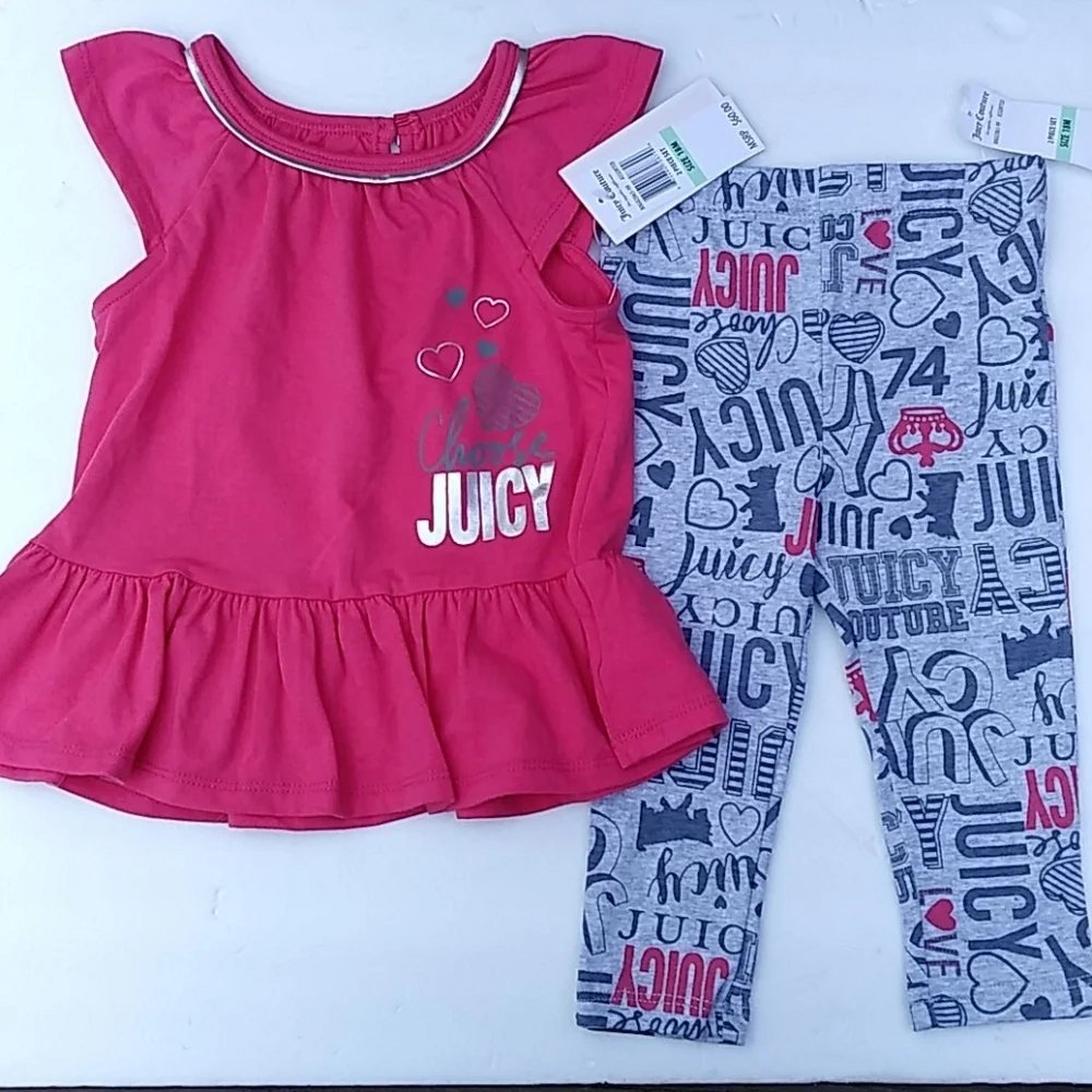 Juicy Couture Top & Legging Matching Set Sz 18 Mo.
